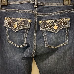 COPY - WHBM Embellished Slim Ankle Jeans blue Noir 00S